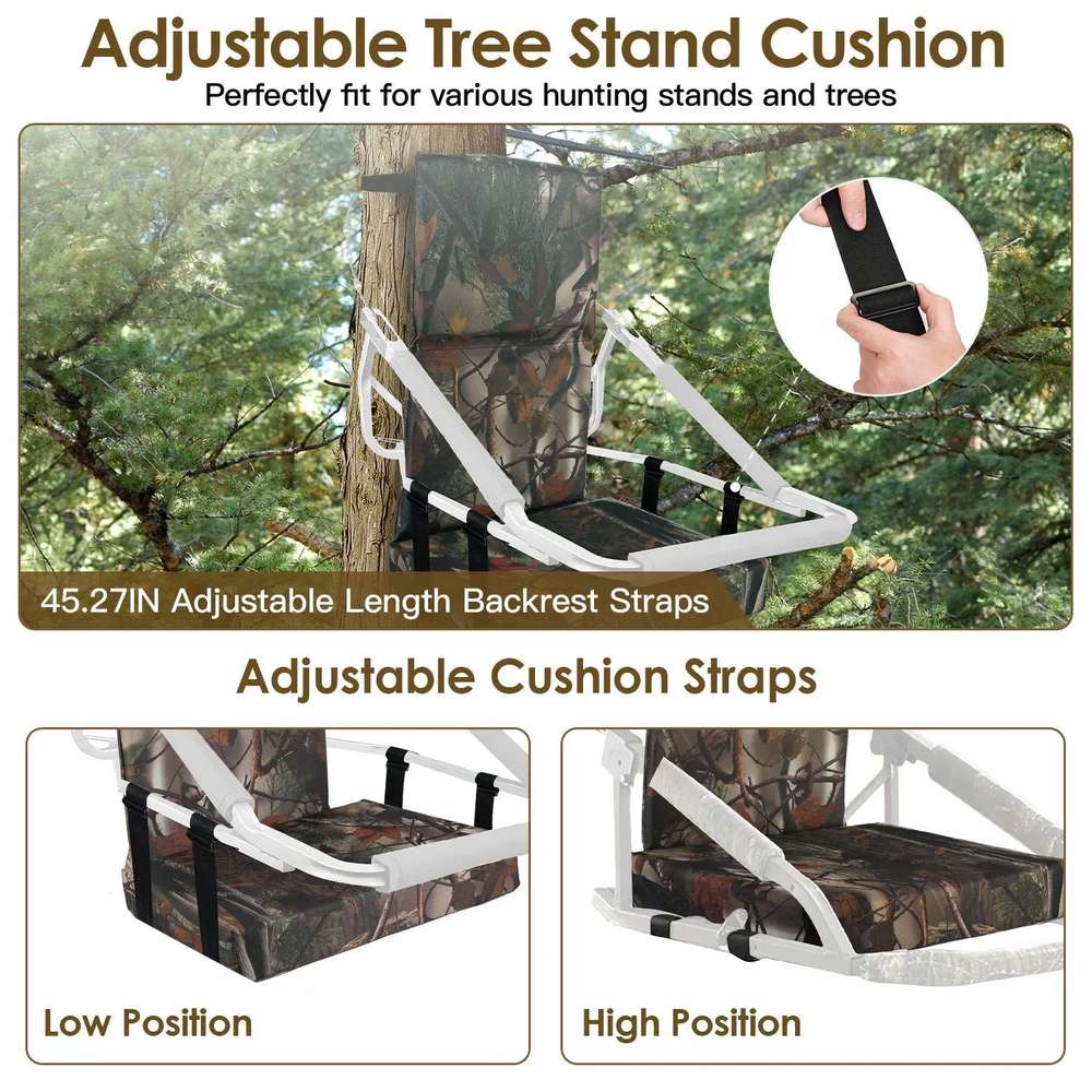 Foldable Camouflage Waterproof Oxford Cloth Tree Stand Seat product detail 3