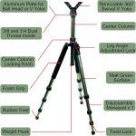 Green Hunting Tripod Shooting Stick with 2 Pcs gallery 01