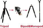 Green Hunting Tripod Shooting Stick with 2 Pcs gallery 03