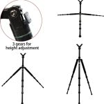 Green Hunting Tripod Shooting Stick with 2 Pcs gallery 05