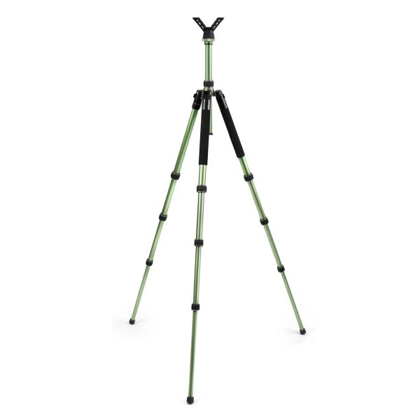 Green Hunting Tripod Shooting Stick with 2 Pcs main