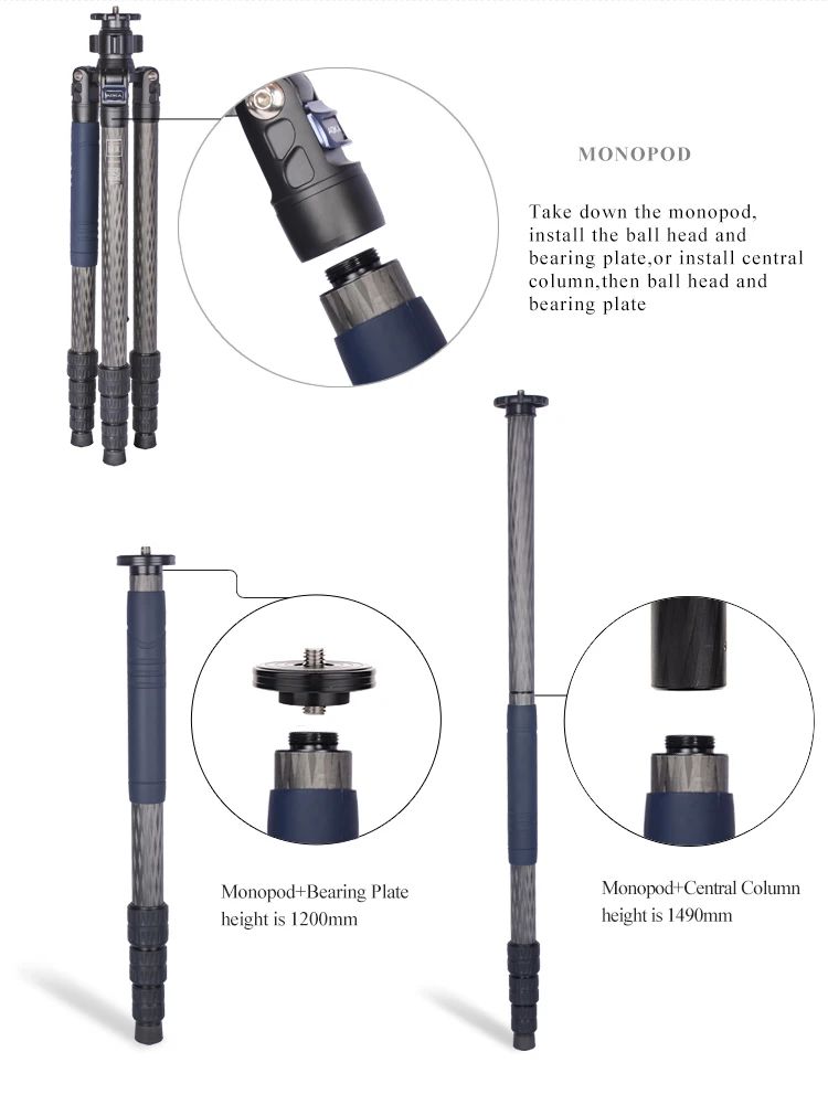 Heavy Duty Hunting Video Digital Dslr Carbon Fiber product detail 5