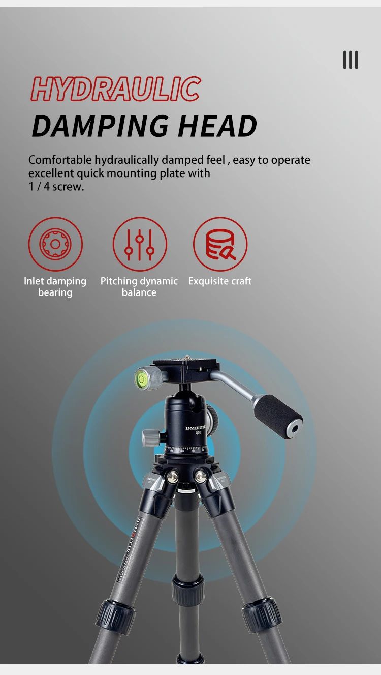 Mini Carbon Fiber Shooting Tripod with Ball Head product detail 3