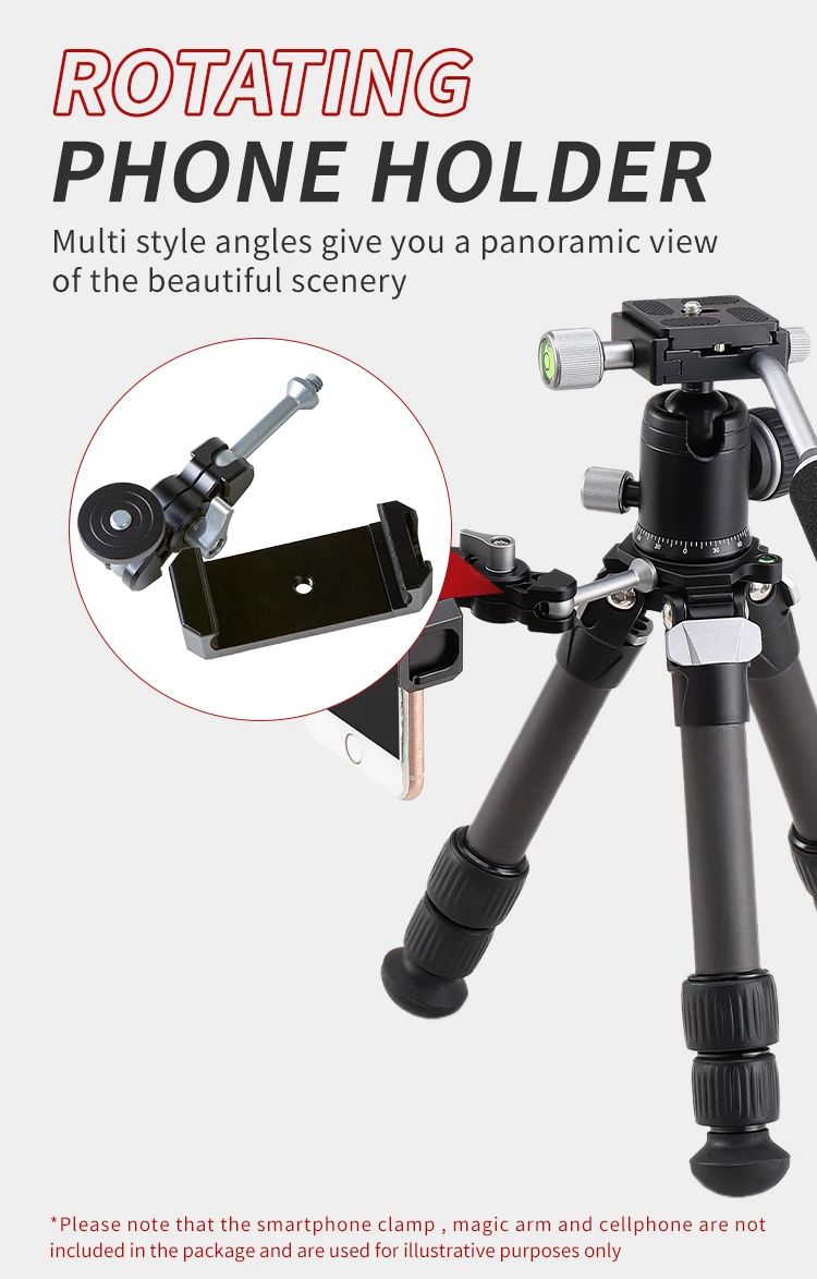 Mini Carbon Fiber Shooting Tripod with Ball Head product detail 8