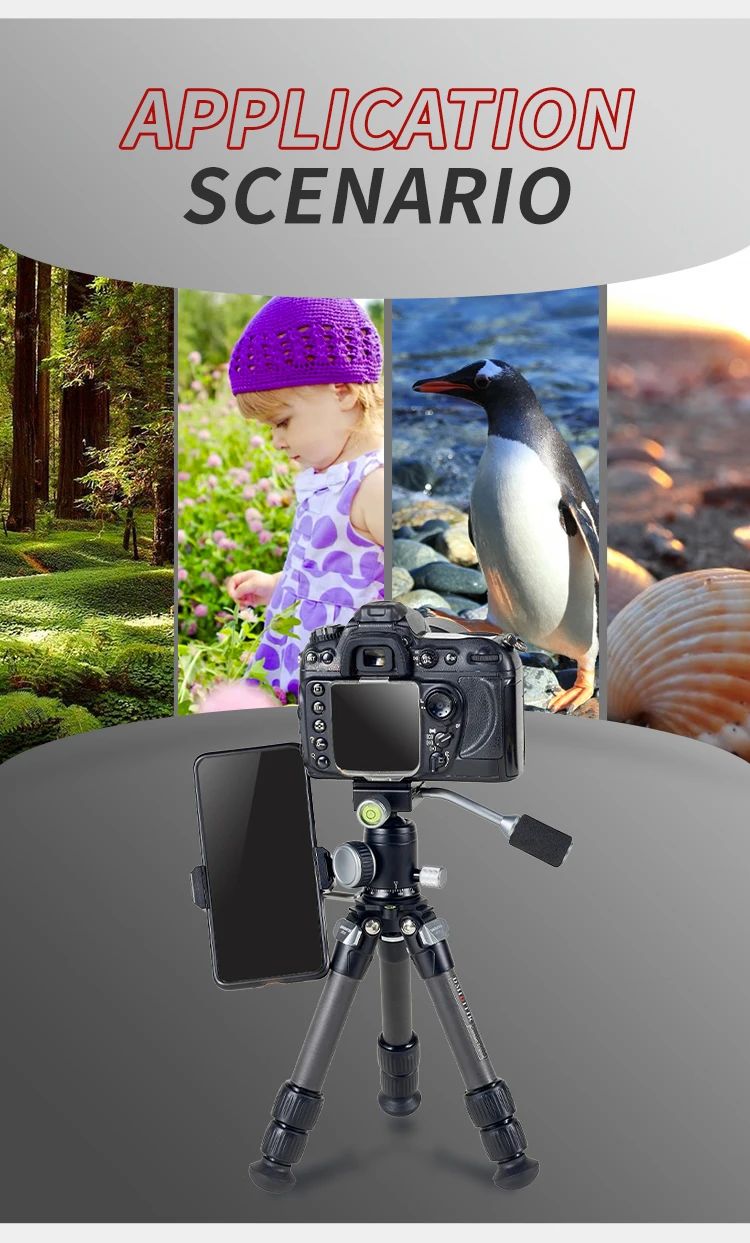 Mini Carbon Fiber Shooting Tripod with Ball Head product detail 9