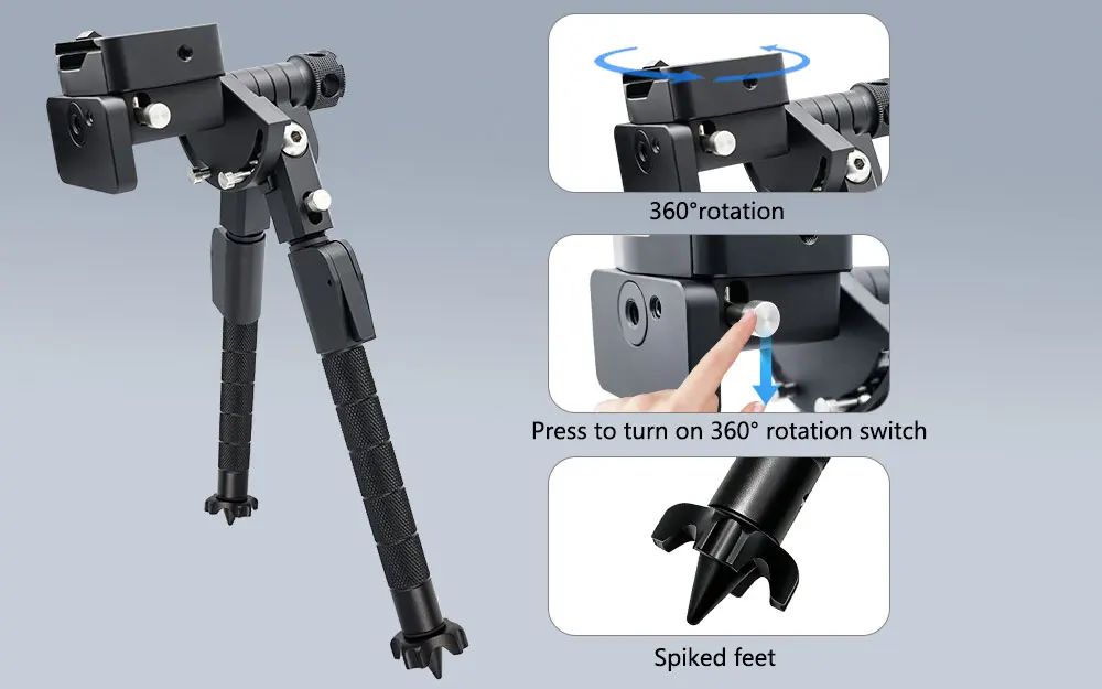 MXBY-01 Retractable Hunting Tripod 360 Degree Rotation product detail 3