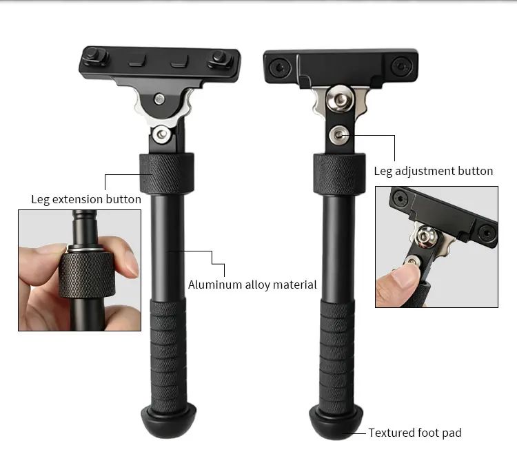 New Design Aluminum Alloy V8 Split Tripod Tactical product detail 2
