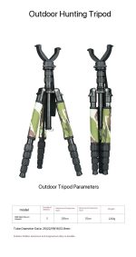 Optics Camouflage V-Type Tactical Tripod Foldable gallery 04