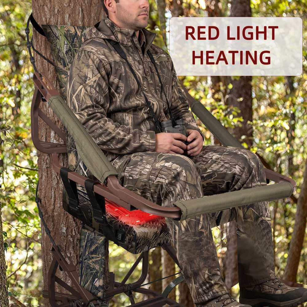 Outdoor Heated Tree Seat Pad Camo Foldable Red product detail 2