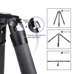 Professional Carbon Fiber Tripod Portable Dslr Video Camera gallery 05