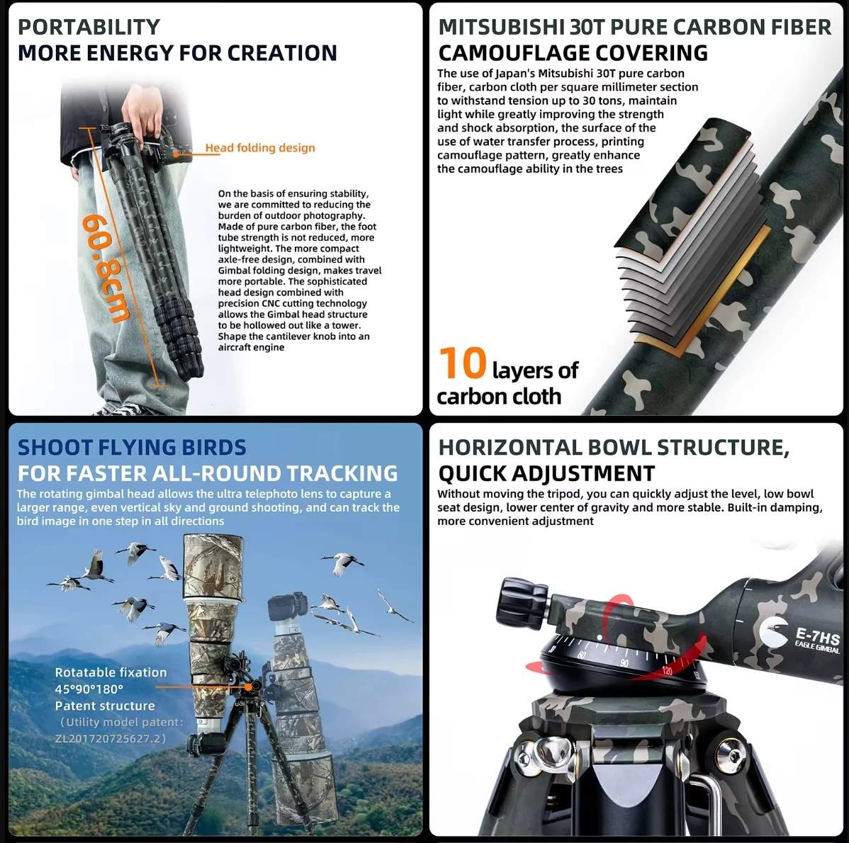 Professional Dslr Shooting Photographic Heavy Duty Carbon product detail 2