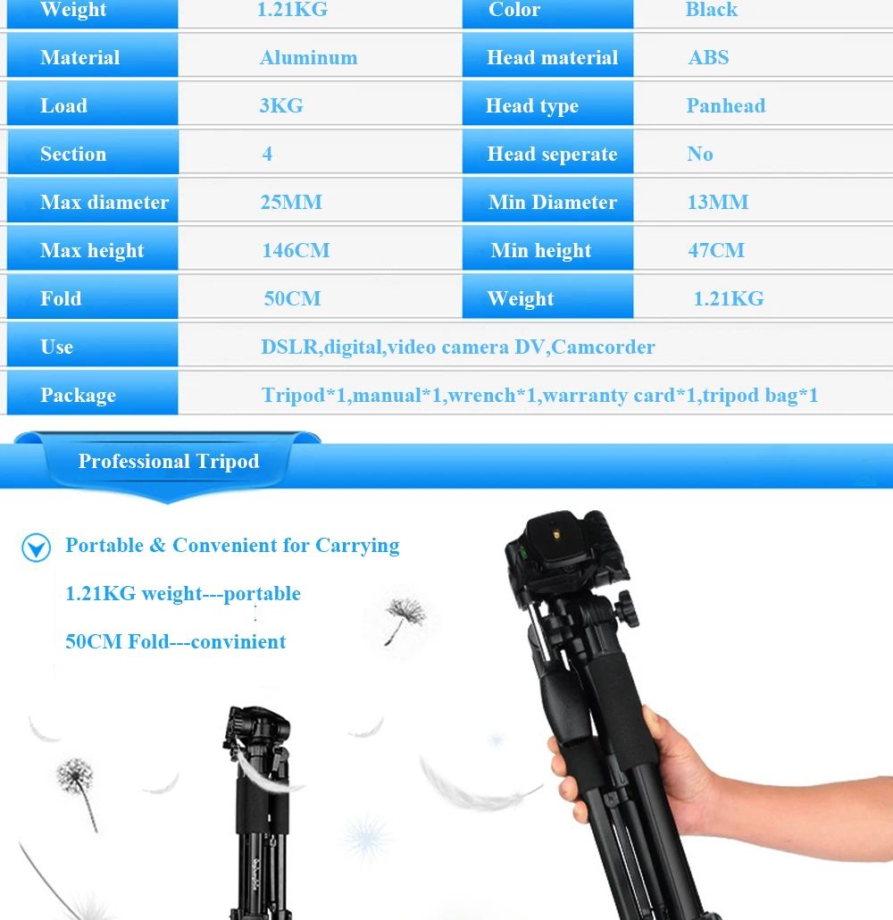 Professional High Load Q520 Aluminum Outdoor Tripod Arca product detail 2