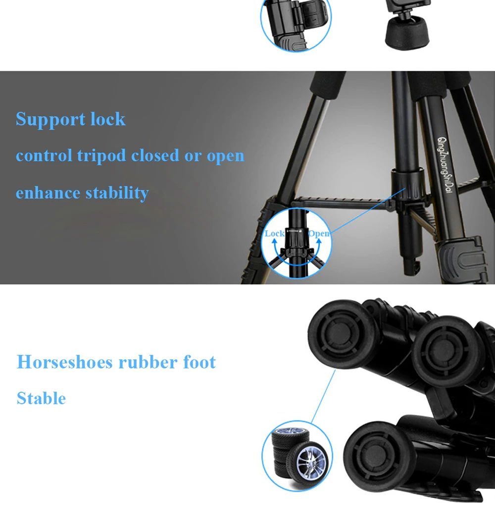 Professional High Load Q520 Aluminum Outdoor Tripod Arca product detail 7