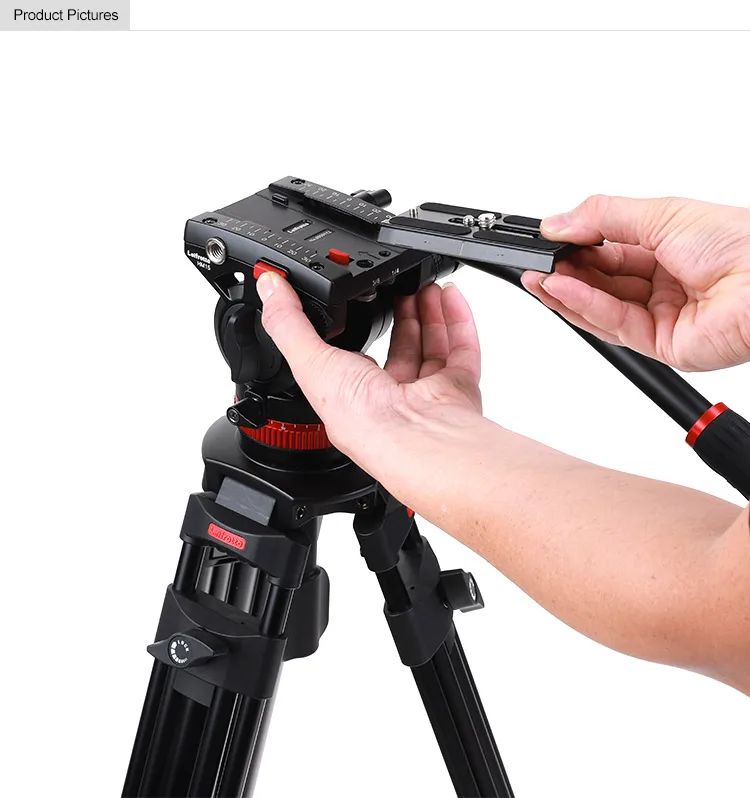Professional TA190H Aluminum Camera Tripod Fluid Head product detail 1