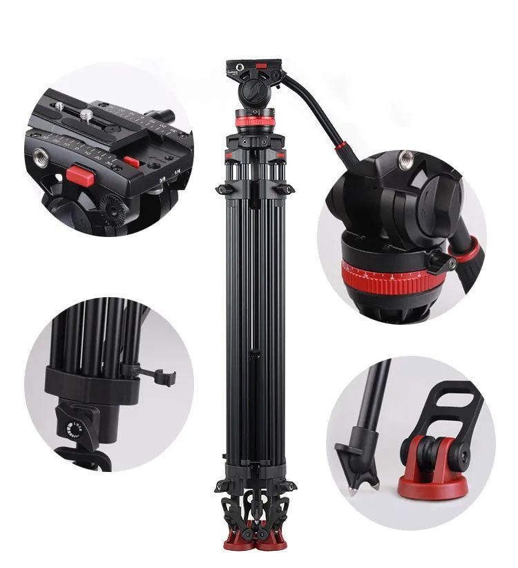 Professional TA190H Aluminum Camera Tripod Fluid Head product detail 2