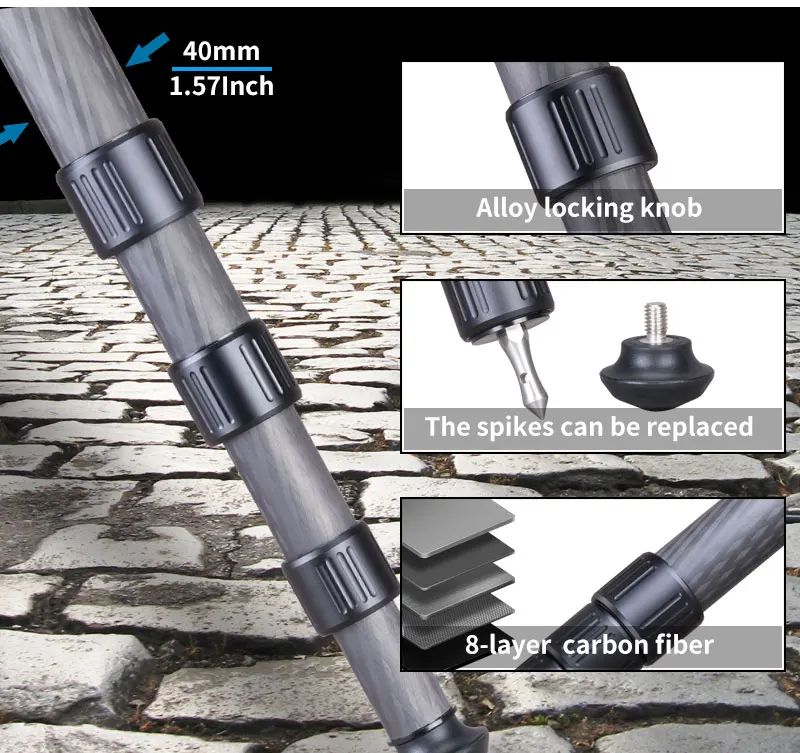The Newest Heavy Duty Carbon Fiber Tripod With product detail 4