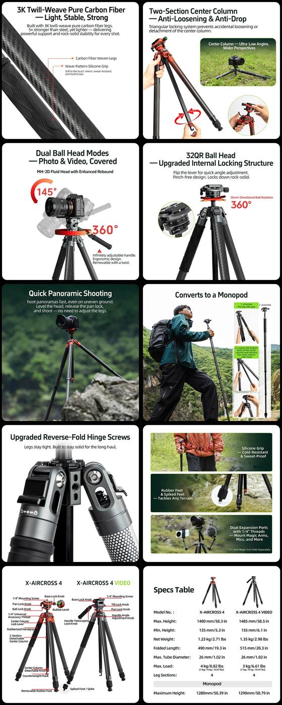 Tripod Hunting Birding Stable Heavy Load Camera Stand product detail 2