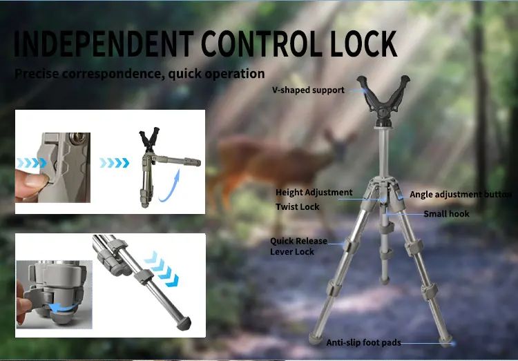 Tripod Rest Aluminum Black Portable Extendable Shooting product detail 3