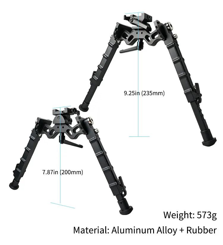 Tripod Tactical Aluminum Alloy Black 7.5"-9.25" Big V9 product detail 4