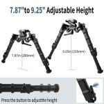 Tripod Tactical Aluminum Alloy Black 7.5"-9.25" Big V9 gallery 06