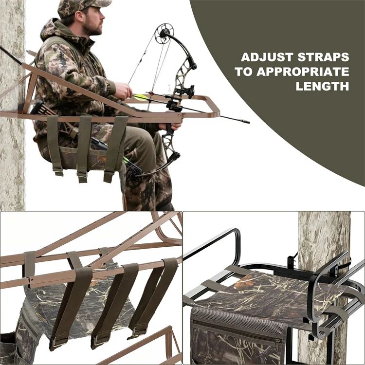 Universal Adjustable Camouflage Hunting Tree Stand Seat product detail 2