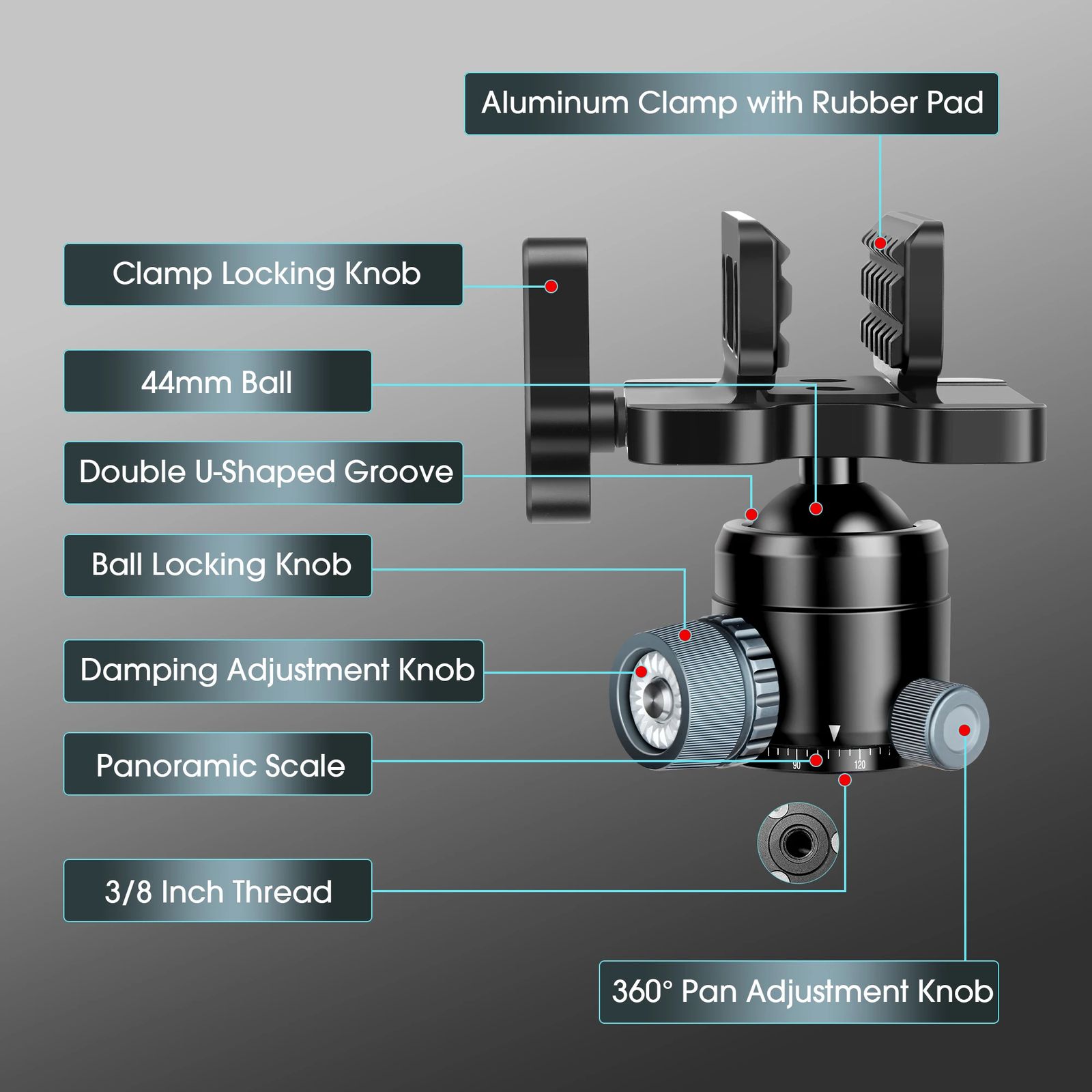 WZ-324 Carbon Fiber Tripod & BH-U3 Saddle Ball product detail 2